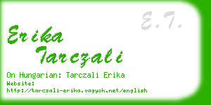 erika tarczali business card